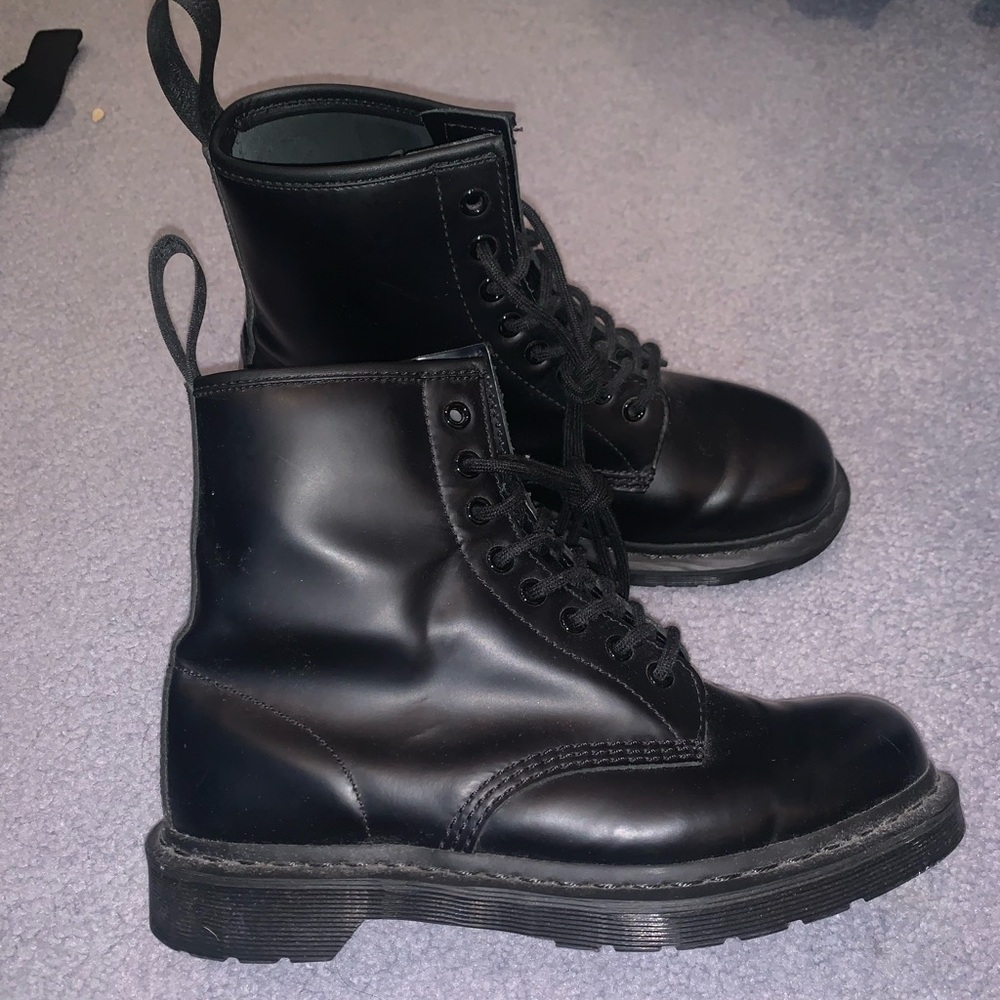 Black Original Leather Lace-Up Dr. Martens Boots